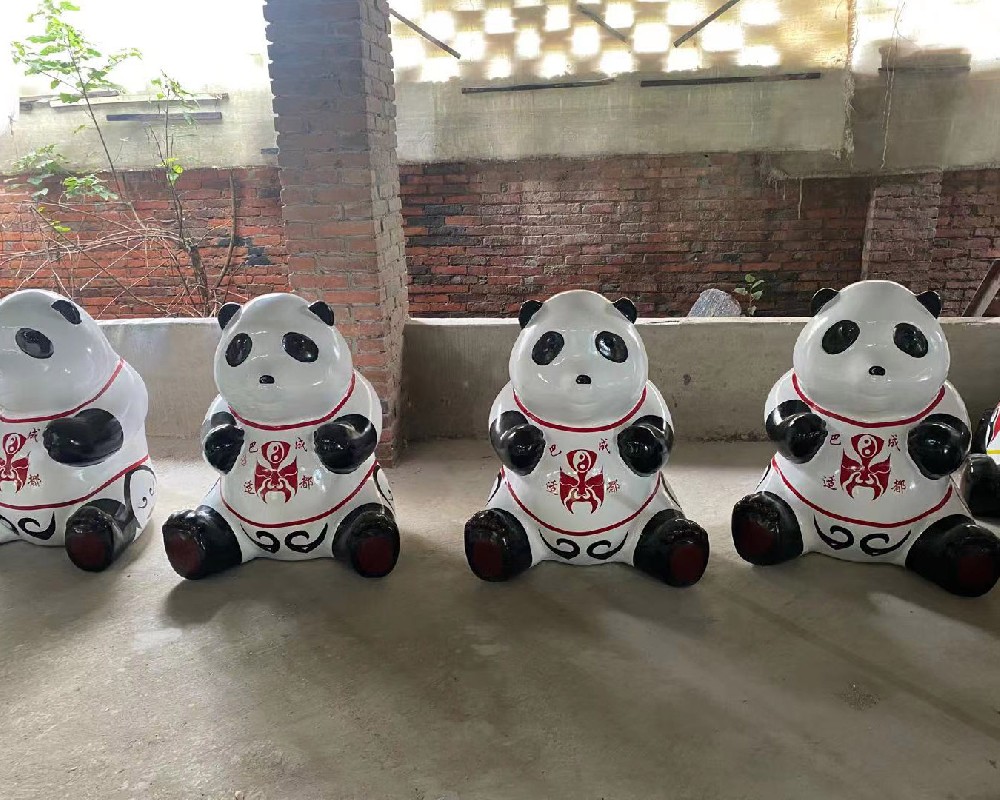 玻璃钢熊猫雕塑