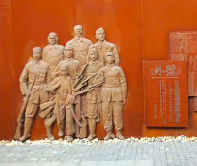 红色主题公园景观雕塑